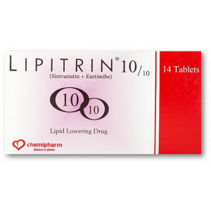 LIPITRIN 10 / 10 MG ( SIMVASTATIN / EZETIMIBE ) 14 TABLETS